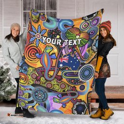 custom personalised australia premium blanket indigenous animal artsy