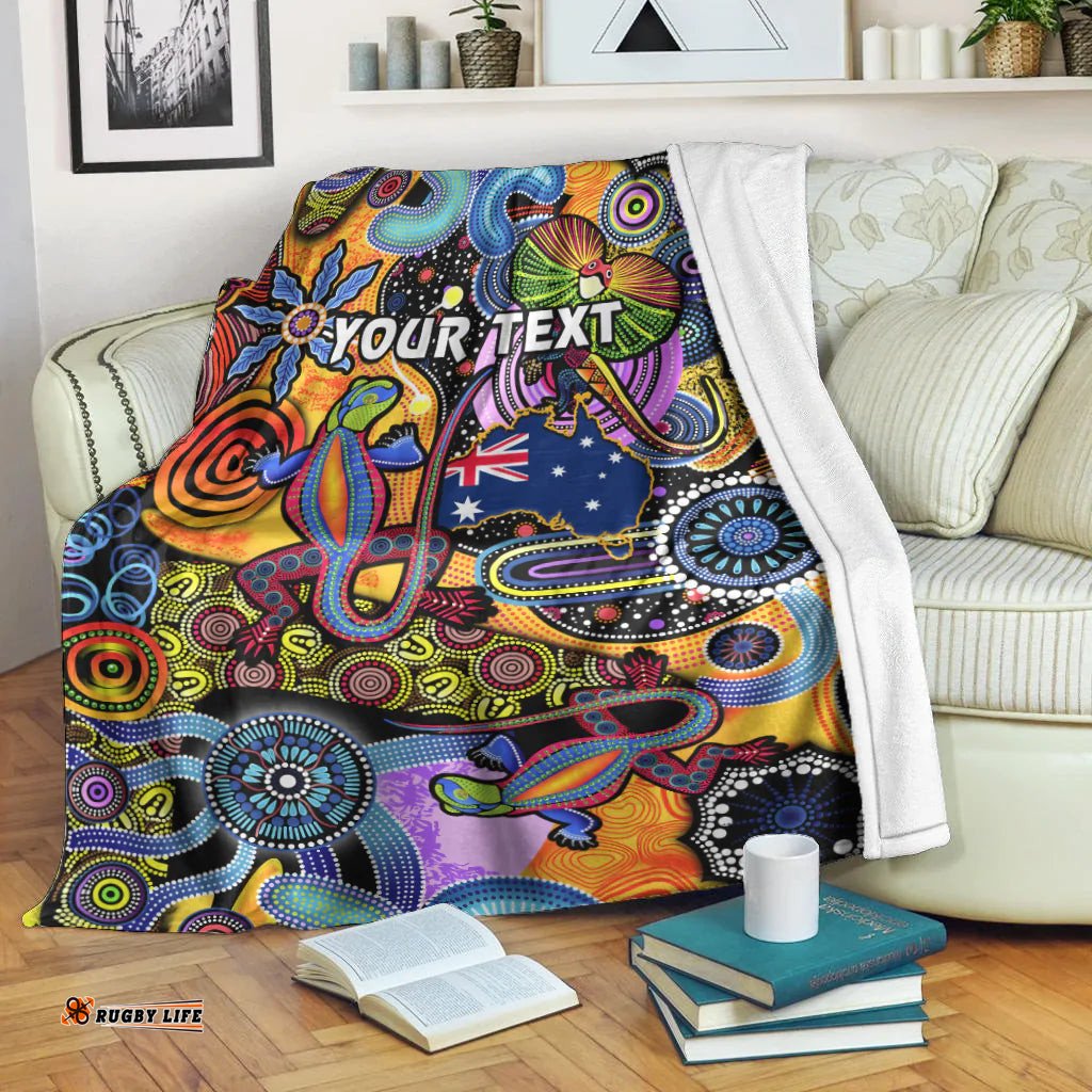 custom personalised australia premium blanket indigenous animal artsy