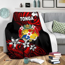 Mate Ma'a Tonga Rugby Premium Blanket Polynesian Unique Vibes - Red