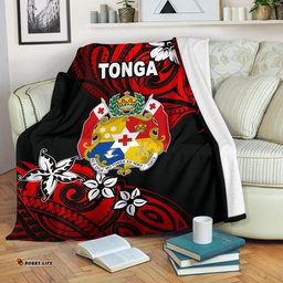 Mate Ma'a Tonga Rugby Premium Blanket Polynesian Unique Vibes - Red