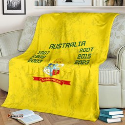 Australia Cricket Blanket History Champions World Cup Unique
