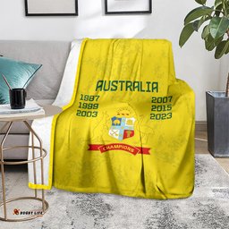 Australia Cricket Blanket History Champions World Cup Unique