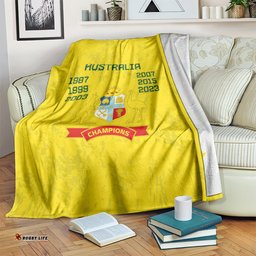 Australia Cricket Blanket History Champions World Cup Unique