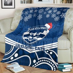 geelong football christmas blanket merry xmas 2023 mix aboriginal art