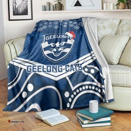 geelong football christmas blanket merry xmas 2023 mix aboriginal art