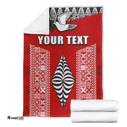 Custom Personalised Tonga Rugby Premium Blanket - Mate Ma'a Tonga