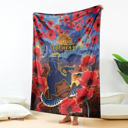 Personalised Cowboys Rugby ANZAC Blanket Starry Night and Field of Poppies