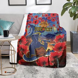 Personalised Cowboys Rugby ANZAC Blanket Starry Night and Field of Poppies