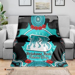 Brisbane Heat ANZAC 2024 Blanket Lest We Forget Poppy Mix Camouflage