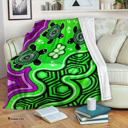 Australia Aboriginal Inspired Blanket Aboriginal dot art painting with turtle