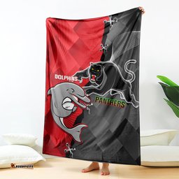 Panthers And Dolphins Blanket Sporty Version