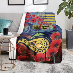 Personalised Eels Rugby ANZAC Blanket Starry Night and Field of Poppies