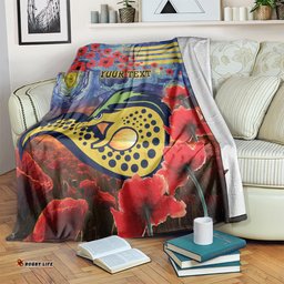 Personalised Eels Rugby ANZAC Blanket Starry Night and Field of Poppies