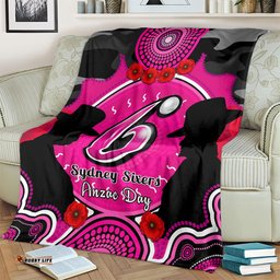 Sydney Sixers ANZAC 2024 Blanket Lest We Forget Poppy Mix Camouflage