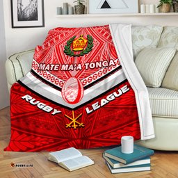 Tonga Rugby Mate Ma'a Tonga Tapa Pattern Blanket