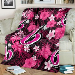 Australian Sixers Cricket Blanket Baeuty Pacific Hibiscus and Polynesian Pattern