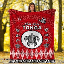 Mate Ma'a Tonga Ngatu Fonu Rugby Premium Blanket