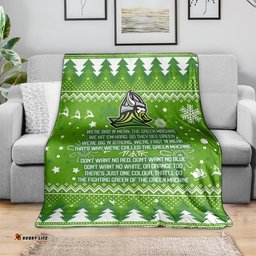 raiders rugby blanket the mighty green machine 2023 christmas vibe