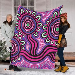 Australia Aboriginal Blanket - Dot Patterns From Indigenous Australian Culture Blanket
