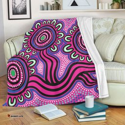 Australia Aboriginal Blanket - Dot Patterns From Indigenous Australian Culture Blanket