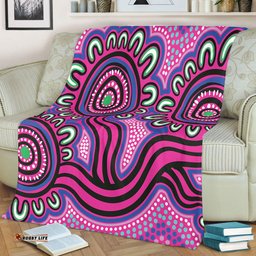 Australia Aboriginal Blanket - Dot Patterns From Indigenous Australian Culture Blanket