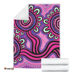 Australia Aboriginal Blanket - Dot Patterns From Indigenous Australian Culture Blanket