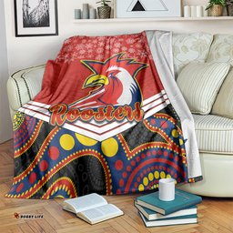 custom roosters rugby christmas blanket merry xmas 2023 mix aboriginal art