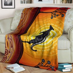 Australia Aboriginal Inspired Blanket Aboriginal art dot painting with kangaroo
