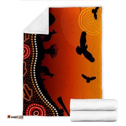 Australia Aboriginal Inspired Blanket Australia aboriginal beautiful landscape