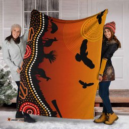 Australia Aboriginal Inspired Blanket Australia aboriginal beautiful landscape