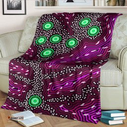 Australia Aboriginal Inspired Blanket Aboriginal background of dreaming art