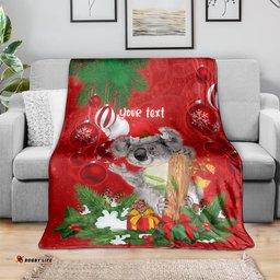 Personalised Koala Lover Blanket Australia Koalaty Merry Christmas Aboriginal