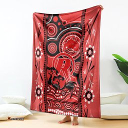 Melbourne Renegades Cricket Blanket Happy Australia Day Aboriginal Art