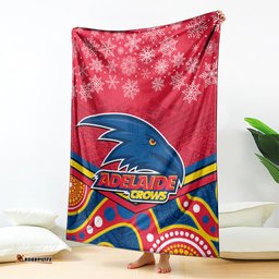 adelaide crows football christmas blanket merry xmas 2023 mix aboriginal art
