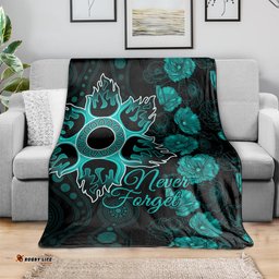 Heat Cricket Never Forget Custom Blanket ANZAC Day with Poppy Aboriginal