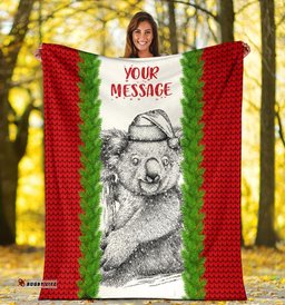 Custom Australia Christmas Premium Blanket Merry Christmas Koala