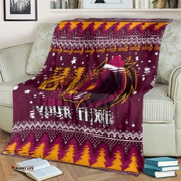 custom broncos rugby blanket heart of all queenland 2023 christmas vibe unique