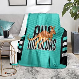 custom australia soccer blanket go matildas dynamic turquoise