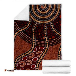 Australia Aboriginal Inspired Blanket Aboriginal Midnight Dreamtime