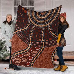 Australia Aboriginal Inspired Blanket Aboriginal Midnight Dreamtime