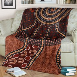 Australia Aboriginal Inspired Blanket Aboriginal Midnight Dreamtime