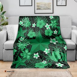 Australian Stars Cricket Blanket Baeuty Pacific Hibiscus and Polynesian Pattern