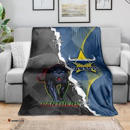 Panthers And Cowboys Rugby Blanket Sporty Version
