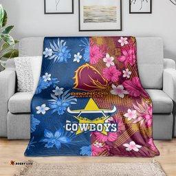 nrl cowboys and broncos blanket sporty style
