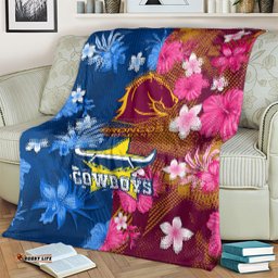 nrl cowboys and broncos blanket sporty style