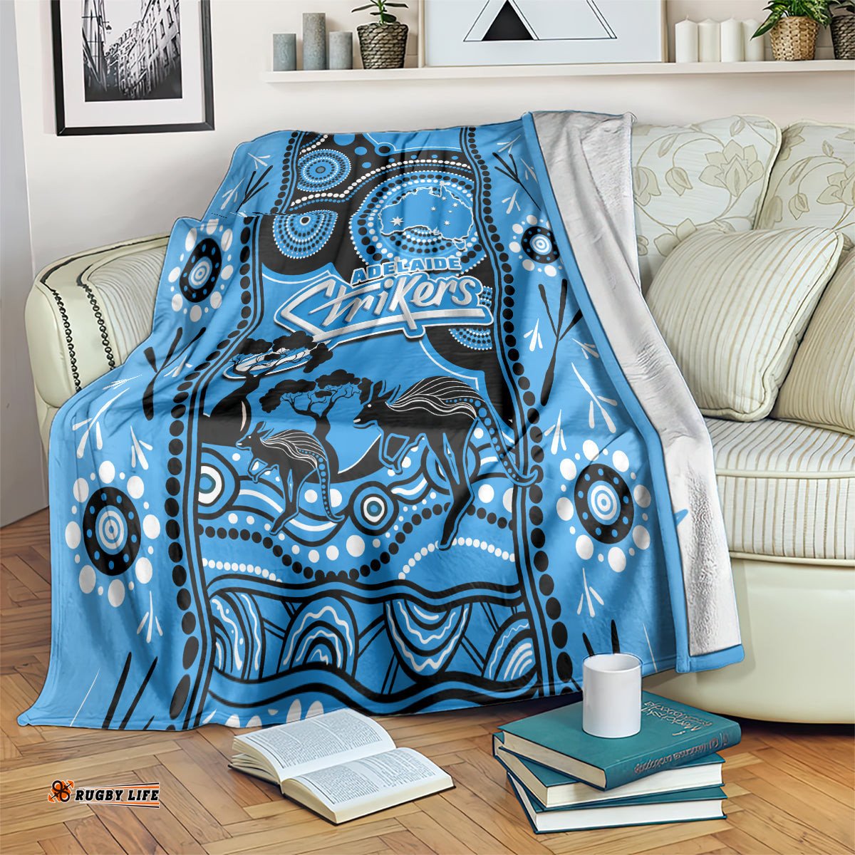 Adelaide Strikers Cricket Blanket Happy Australia Day Aboriginal Art