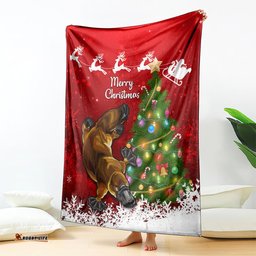 Australia Christmas Blanket Aussie Platypus Xmas Vibes
