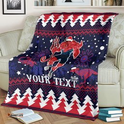 custom melbourne demons football blanket narrm christmas vibe 2023