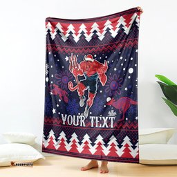 custom melbourne demons football blanket narrm christmas vibe 2023