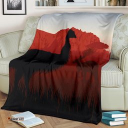 Premium Blanket Australian Nature with Emu and Kangaroo